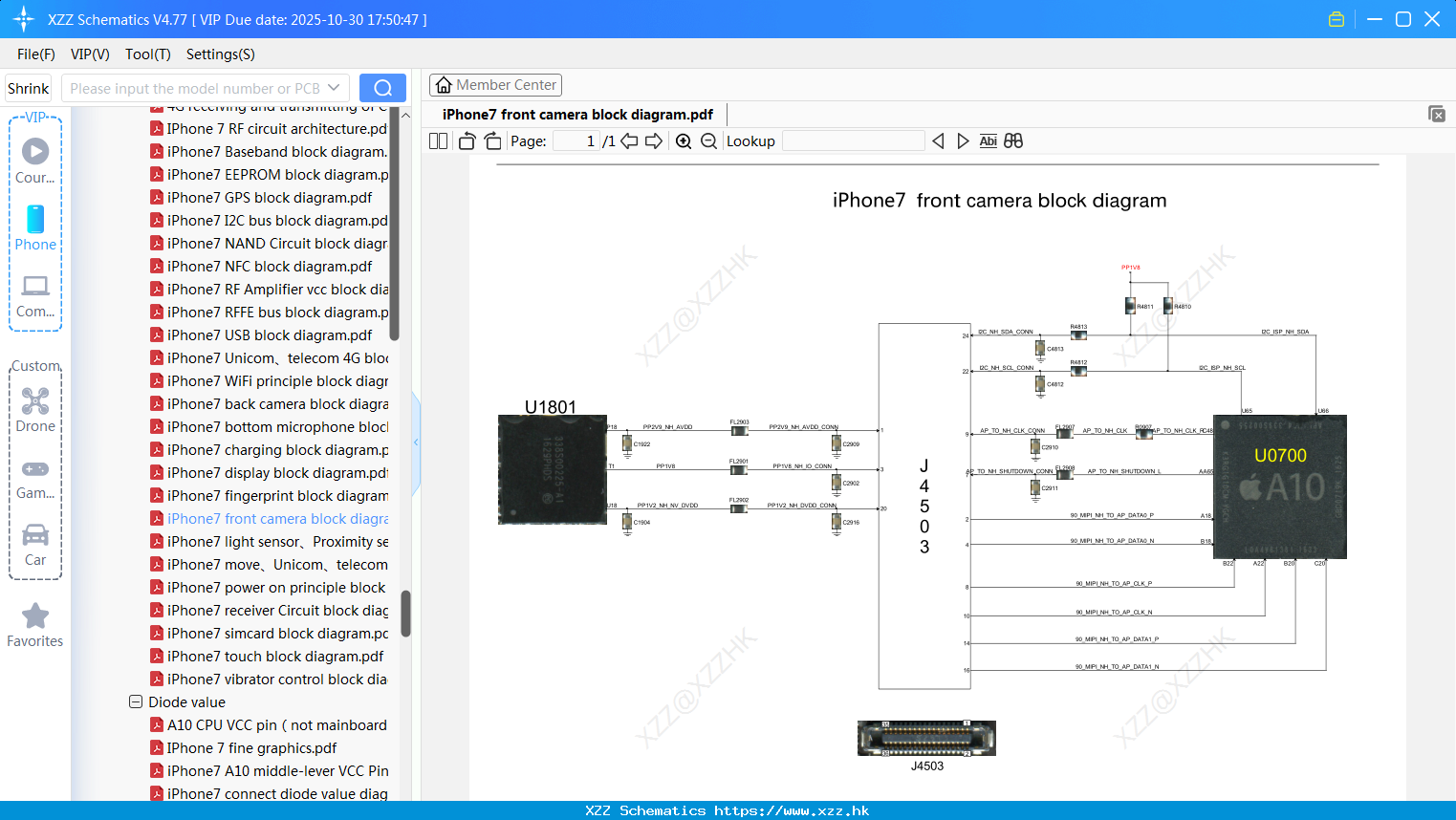 IPhone7 Front Camera Block Diagram